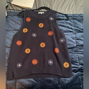 Madewell navy knit tank size medium